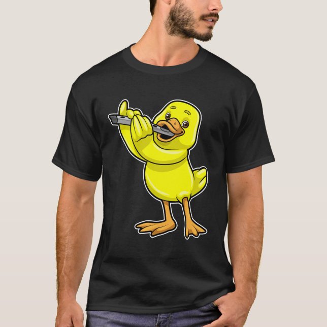 Camiseta Pato na Música com Flute (Frente)