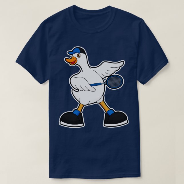 Camiseta Pato na Tênis com Boné de Tênis (Frente do Design)