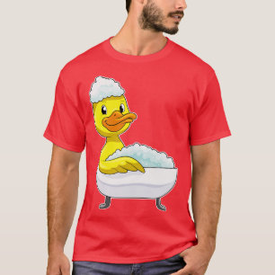 Camiseta Pato No Banho Com Espuma De Banheira
