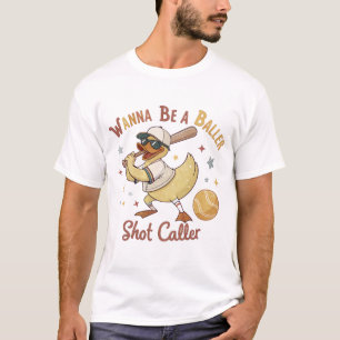 Camiseta Pato no convés: Baller Vibes Apenas - Baseball Hum