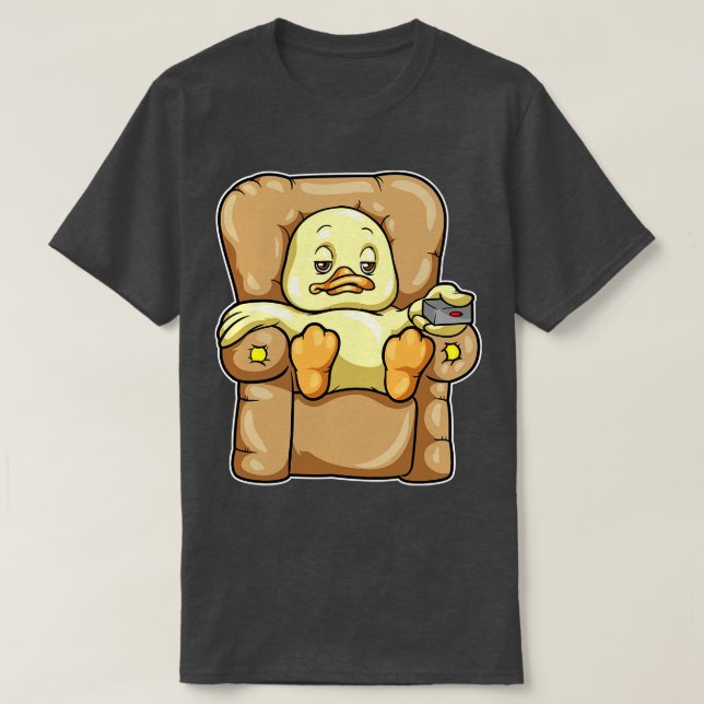 Camiseta Pato no sofá (Frente do Design)
