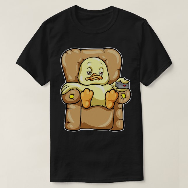 Camiseta Pato no sofá (Frente do Design)