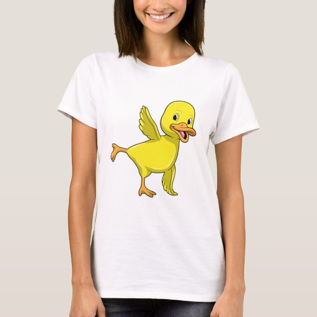 Camiseta Pato no Yoga Stretching (Frente)
