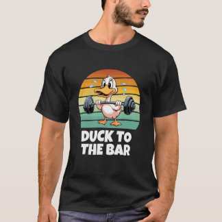 Camiseta Pato para a Barra Funny Duck Fitness Gym
