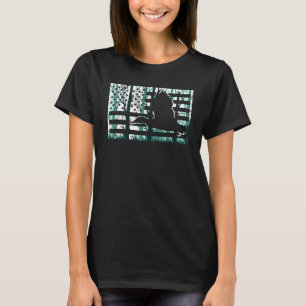 Camiseta Pato Patriótico Caçando Aves Aquáticas - Bandeira