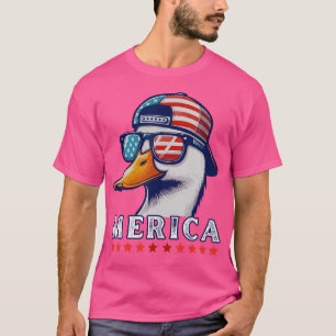 Camiseta Pato Patriótico Engraçado Passa 4 De Julho Pato En