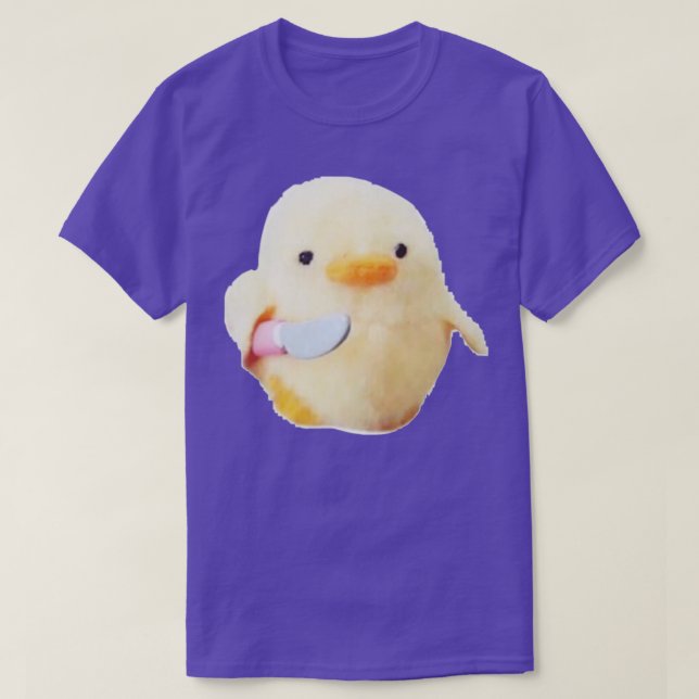 Camiseta pato perigoso com faca (Frente do Design)