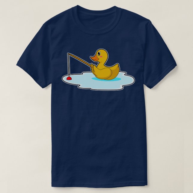 Camiseta Pato Pescador Cana de Pesca (Frente do Design)