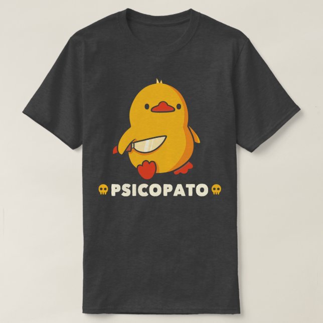 Camiseta Pato Psicopato Engraçado por Tobe Fonseca (Frente do Design)
