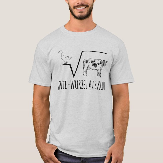 Camiseta Pato-Raiz do Professor de Matemática - Pun Gift (Frente)