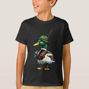 Camiseta Pato-real de pesca engraçado legal pescador