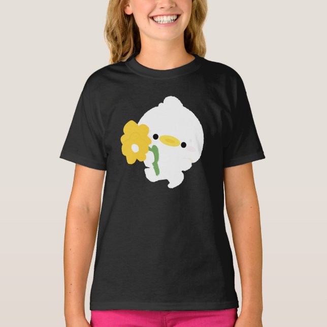 Camiseta Pato Romântico Fofo (Frente)