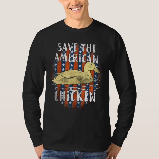 Camiseta Pato Salva Galinha Americana (Frente)