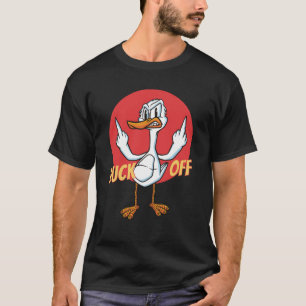 Camiseta Pato sem graça Pato com Dedo Médio