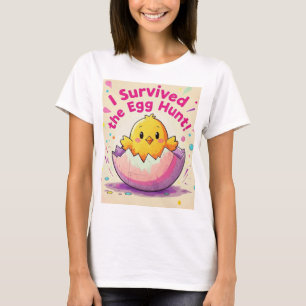 Camiseta Pato Sobreviveu À Caça Do Ovo