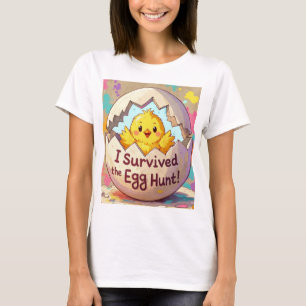 Camiseta Pato Sobreviveu À Caça Do Ovo De Páscoa