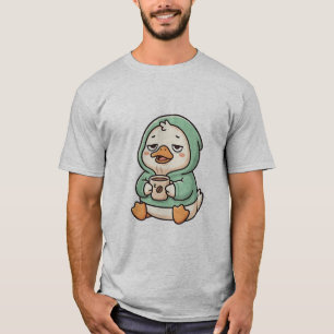 Camiseta Pato Sonolento Amante de Café