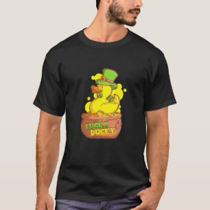 Camiseta Pato Sortudo do Dia de São Patrício - Pato de Folh