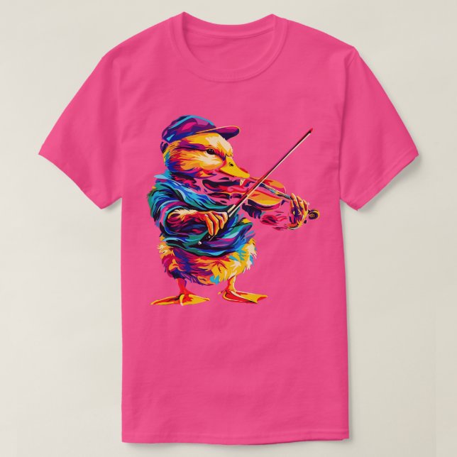 Camiseta Pato Tocando Violino (Frente do Design)