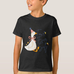 Camiseta Pato Tolo Engraçado para Sempre 4º Aniversário