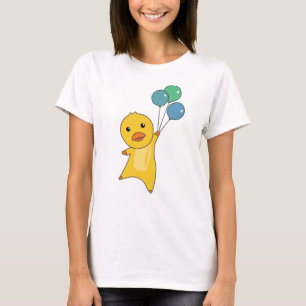 Camiseta Pato Voa Com Balões Animais Doce Para