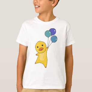 Camiseta Pato Voa Com Balões Animais Doce Para