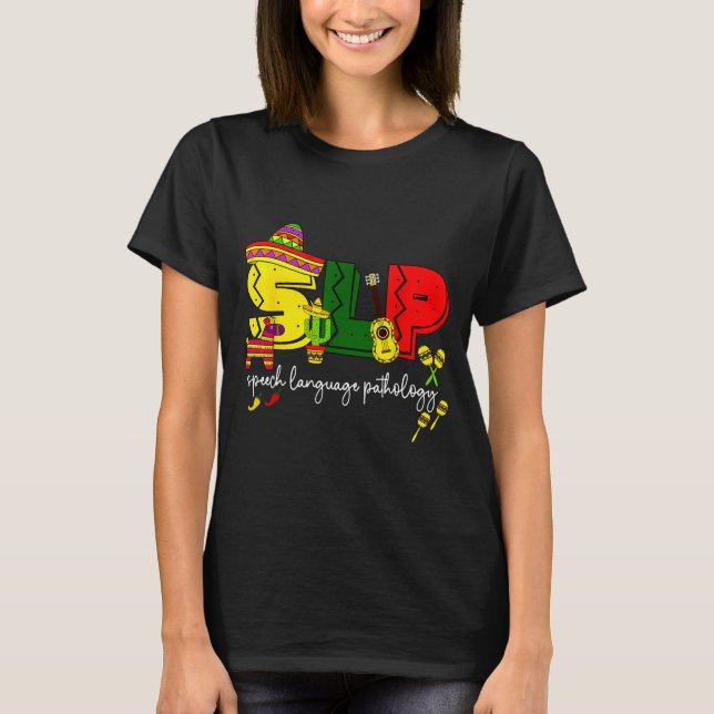 Camiseta Patologia da fala Slp cinco de maio fala (Frente)