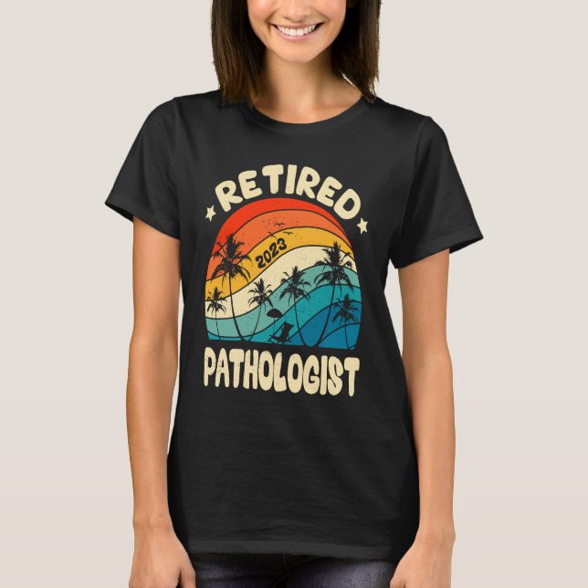 Camiseta Patologista Aposentado Retro Presente de Aposentad (Frente)