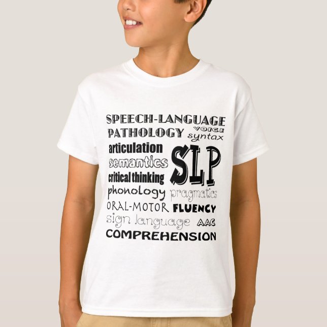 Camiseta Patologista da língua do discurso (Frente)