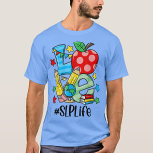 Camiseta Patologista de Língua de Voz SLP Primeiro Último 1