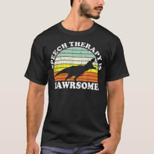 Camiseta Patologista de Língua Falante da Terapia SLP Dino