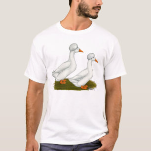 Camiseta Patos:  Branco Crested