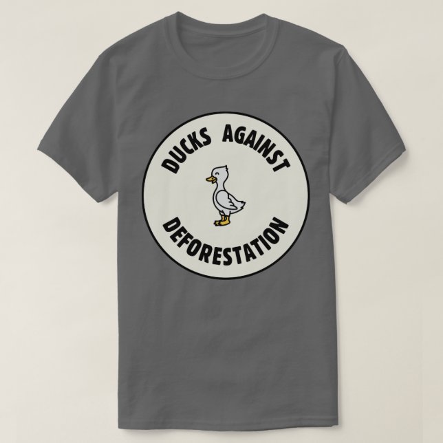 Camiseta Patos contra a desflorestação e a conservação dos  (Frente do Design)