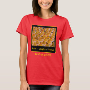 Camiseta Patos de Borracha Amor Rir Perdoar Inspirador 