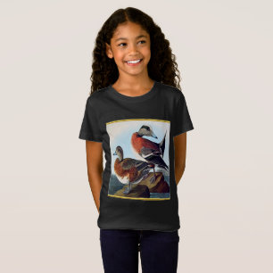 Camiseta Patos do Widgeon americano em uma rocha