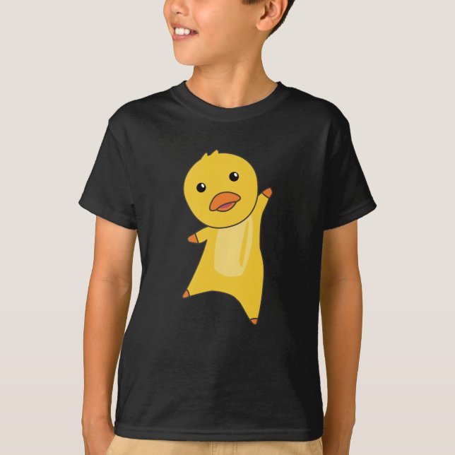 Camiseta Patos Doce Patos Amarelos Patos Para Crianças (Frente)