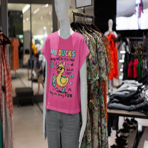 Camiseta Patos Engraçados Não Em Fila