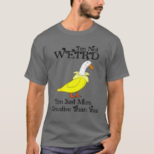 Camiseta Patos Engraçados Não sou Estranho Sou apenas cri