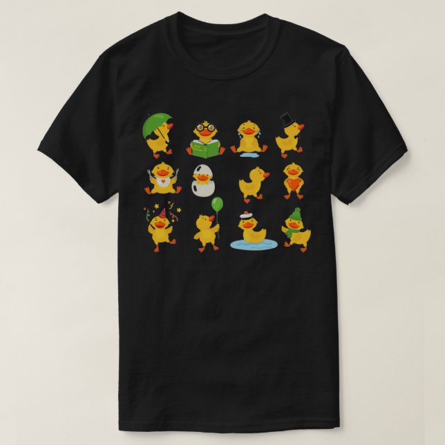 Camiseta Patos fazendo coisas bonitas 101 (Frente do Design)