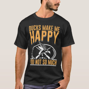 Camiseta Patos Me Fazem Feliz Você Não Tanto  Aves Aquática