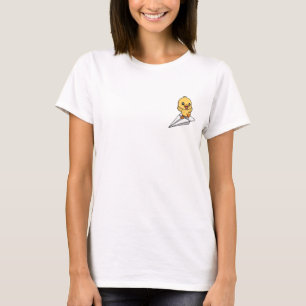 Camiseta Patozinho Amarelo Alegre Surfa em um Avião de Pape