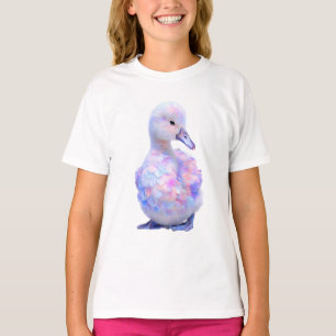Camiseta Patozinho Fofo Arco-Íris Pastel Crianças