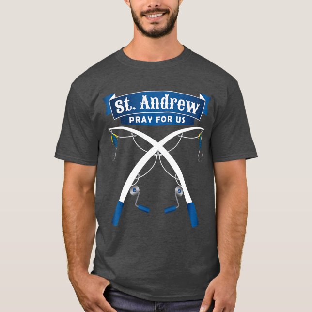 Camiseta Patrão Santo da Rua de Pesca Andrew (Frente)