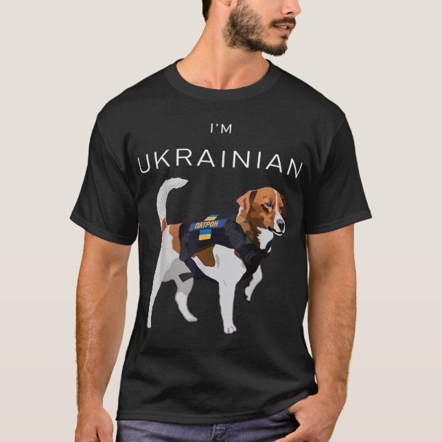 Camiseta Patrão Ucraniano Hero Jack Russell Terrier Eu sou (Frente)