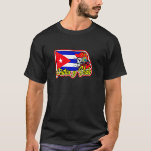 Camiseta Patria Y Vida, Bandeira de Cuba, crânio cubano, cu