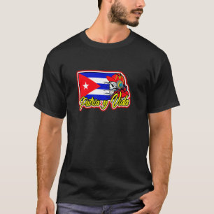 Camiseta Patria Y Vida, Bandeira de Cuba, crânio cubano, cu