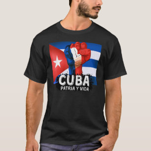 Camiseta Patria Y Vida Cuba Bandeira Cuba Libra Cuba Cuba