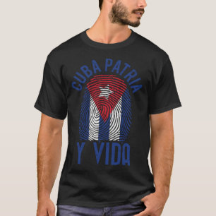 Camiseta Patria y Vida Cuba Liberdade Liberta Slog Patrióti