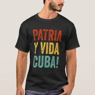 Camiseta Patria Y Vida Cuba Movimento de Liberdade Cubana