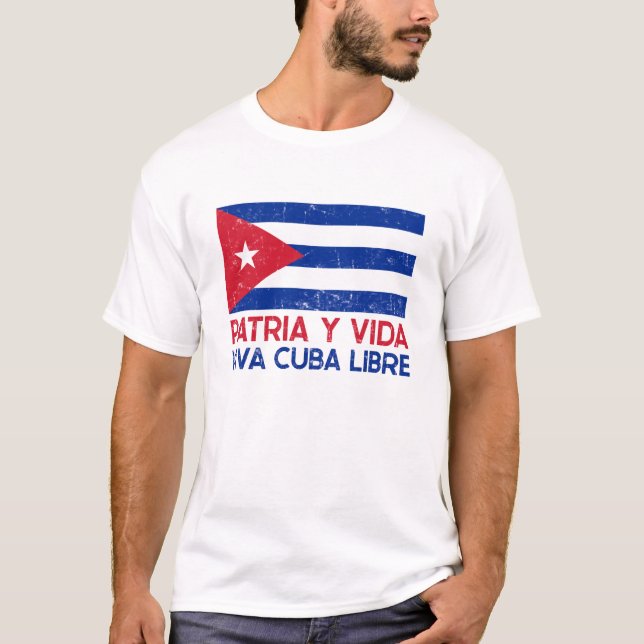 Camiseta Patria y Vida Viva Cuba Libre (Frente)